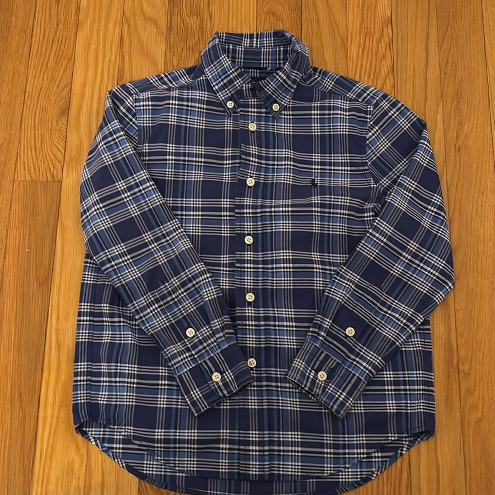 Polo Ralph Lauren, Boys 6 Long sleeved tee, blue plaid